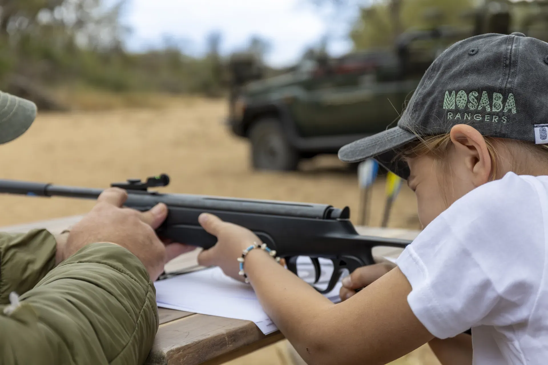 Girl exploring the African bush as part of the Young Rangers program at Monwana.